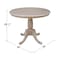 International Concepts Round 36 in Round Top Pedestal Table, 28.9 inH, Washed Gray Taupe, 36 W, 36 L, 29.1 in H, Wood K09-36RT - alternate 3